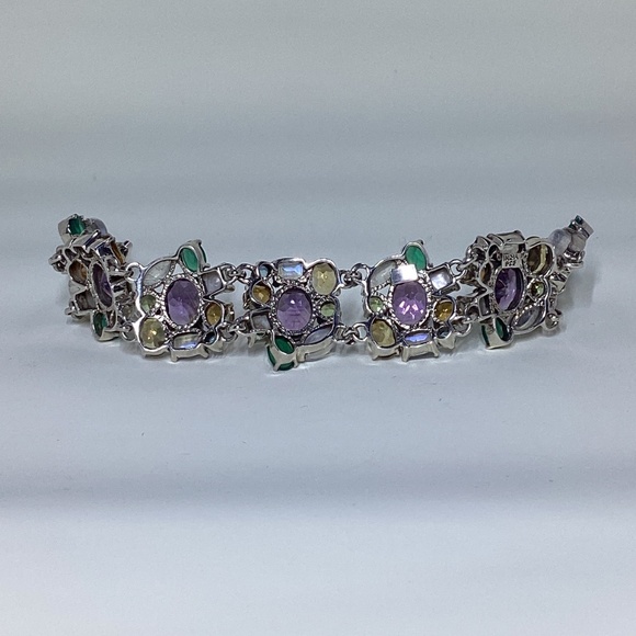 Nicky Butler Vintage Multi- gemstones Sterling Silver Bracelet NWOT - Picture 3 of 8